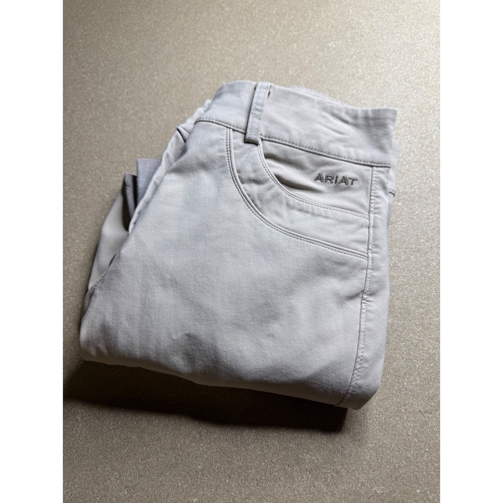 Ariat Pro Series Tan Equestrian Riding Breeches Knee Patch Pants 30R 2133